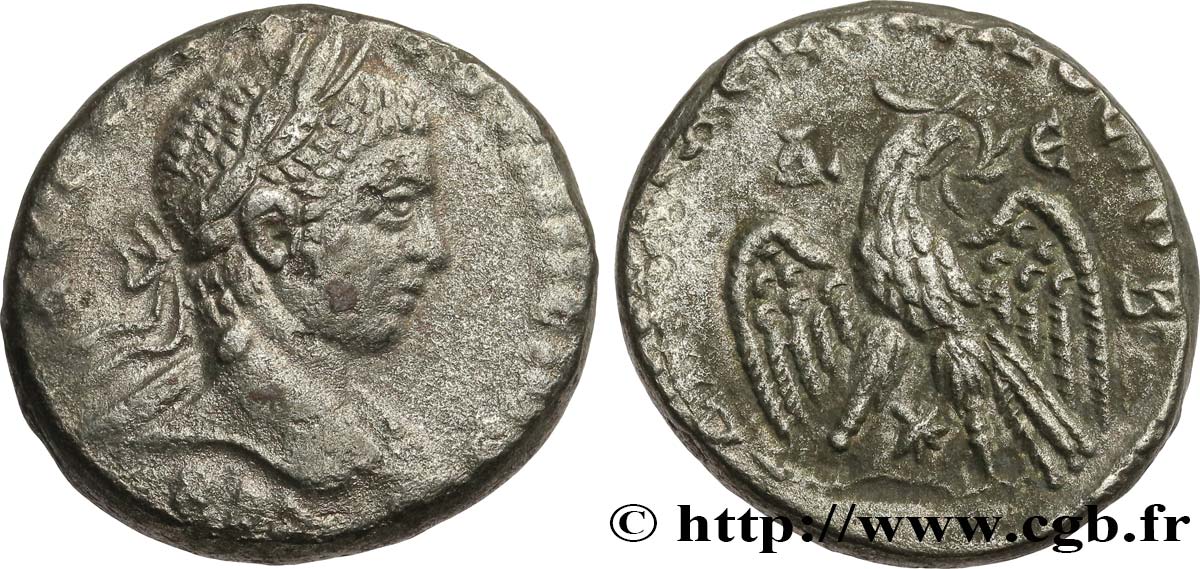 ELAGABALUS Tétradrachme syro-phénicien VF