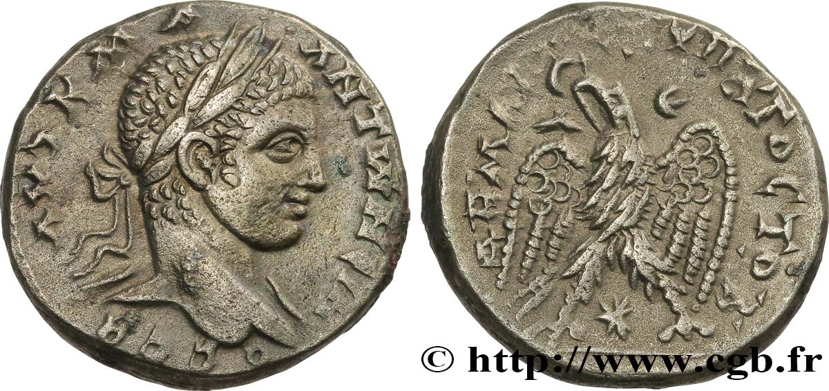 ELAGABALUS Tétradrachme syro-phénicien AU