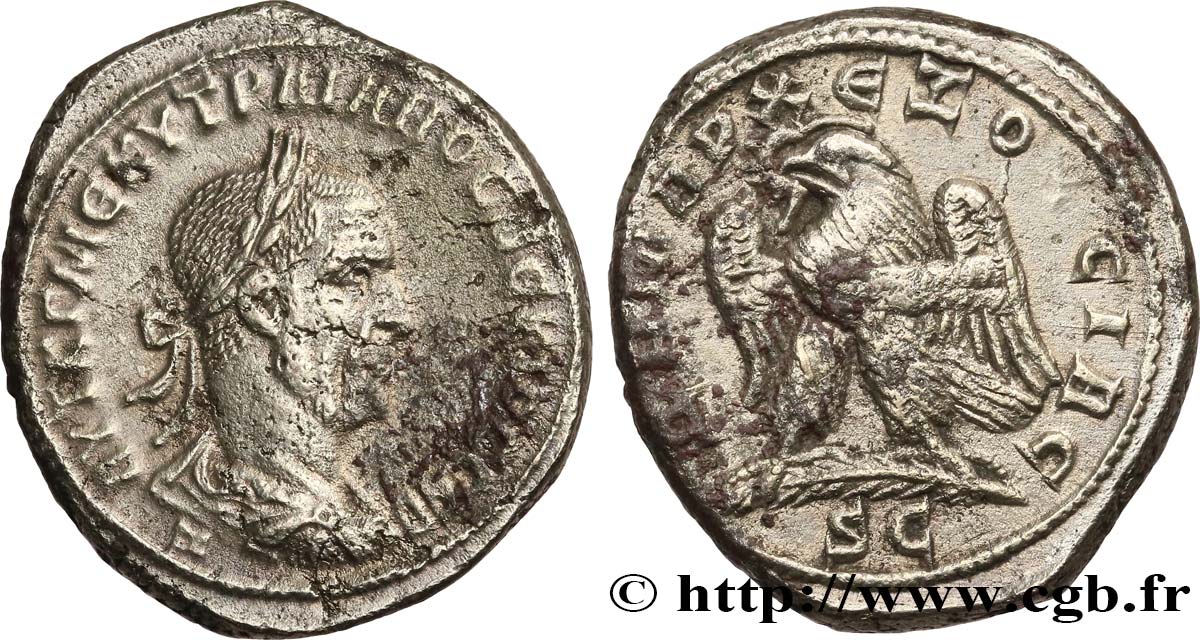 TRAJAN DÈCE Tétradrachme syro-phénicien TTB