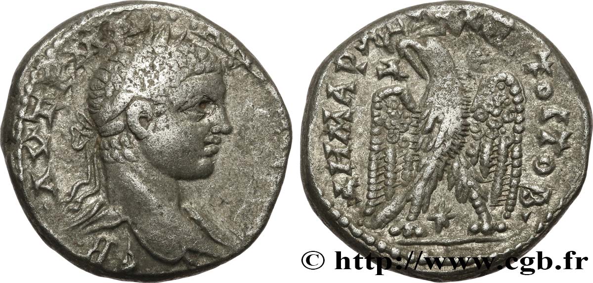 ELAGABALUS Tétradrachme syro-phénicien fSS/SS