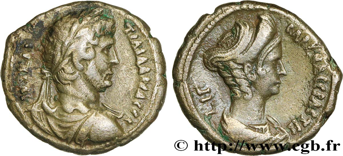 HADRIAN and SABINA Tétradrachme AU