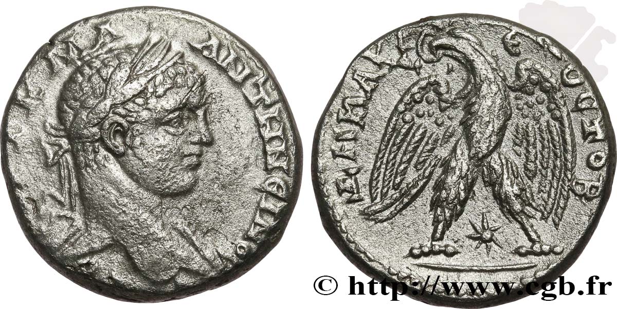 ELAGABALUS Tétradrachme syro-phénicien SS