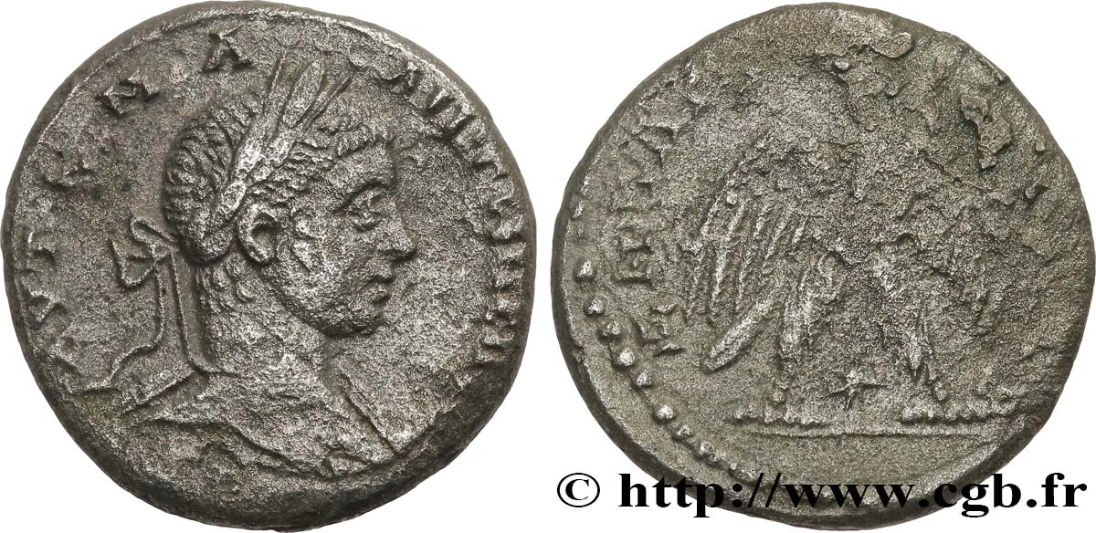 ELAGABALUS Tétradrachme syro-phénicien VF