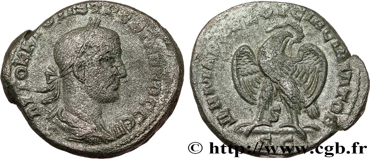 TREBONIANUS GALLUS Tétradrachme syro-phénicien VF/XF