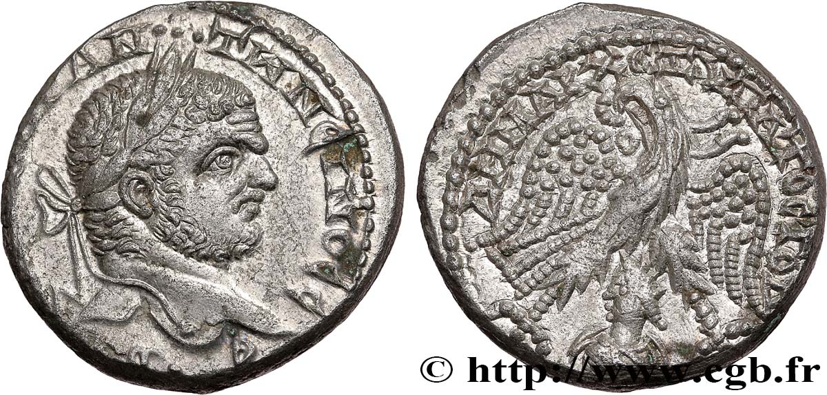 CARACALLA Tétradrachme syro-phénicien MS