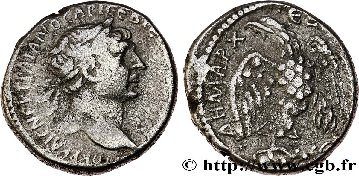 TRAJANUS Tétradrachme syro-phénicien VF/XF