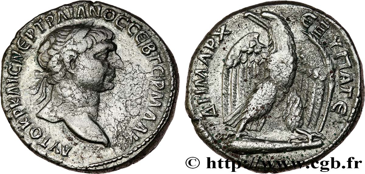 TRAJAN Tétradrachme syro-phénicien TTB+