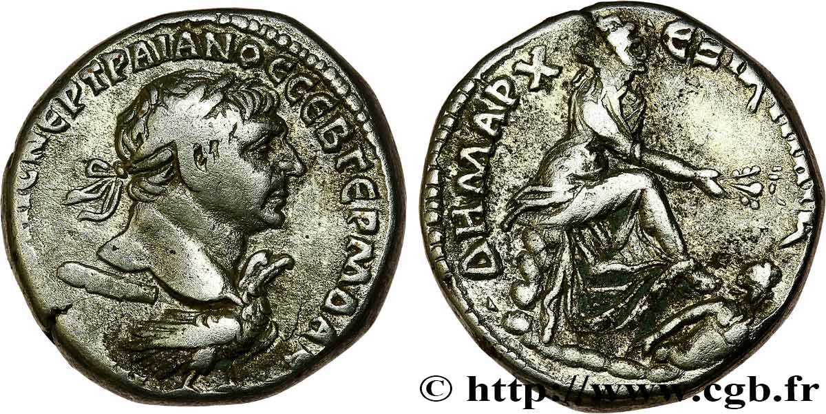 TRAJAN Tétradrachme syro-phénicien TTB