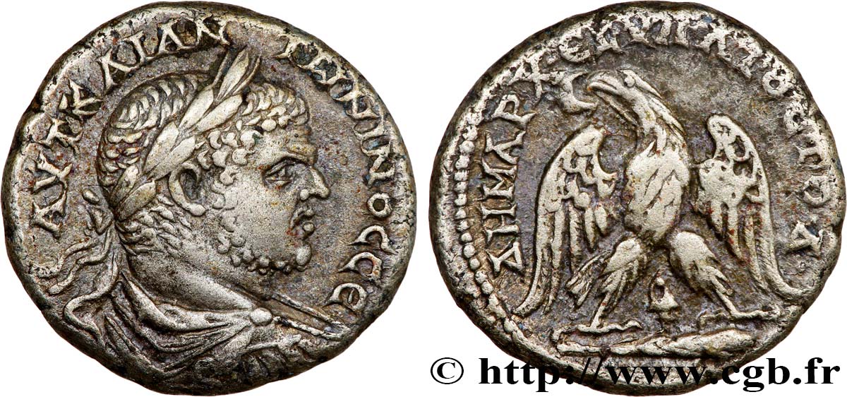 CARACALLA Tétradrachme syro-phénicien XF