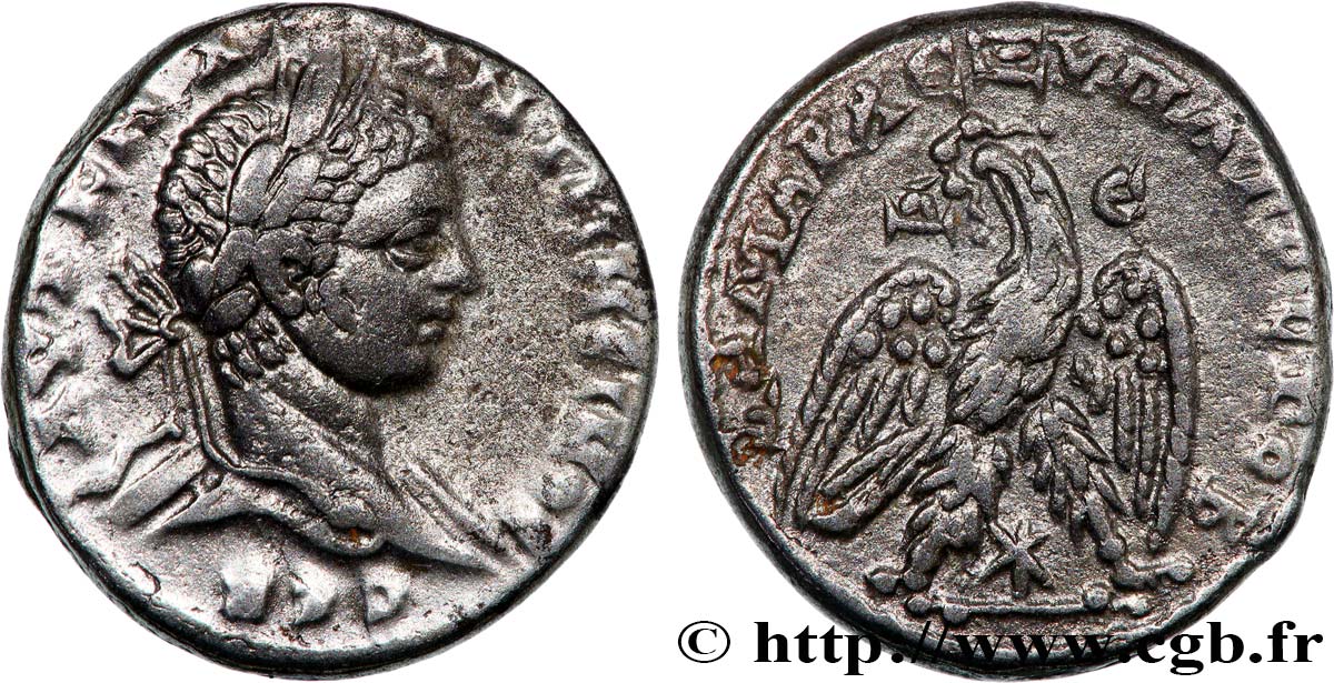 ELAGABALUS Tétradrachme syro-phénicien SS