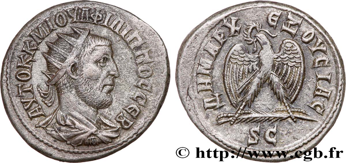 PHILIPPUS I. ARABS Tétradrachme syro-phénicien VZ