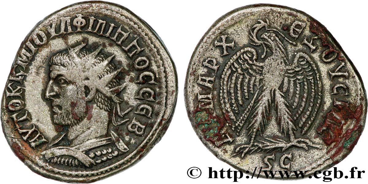 PHILIPPUS I. ARABS Tétradrachme syro-phénicien SS