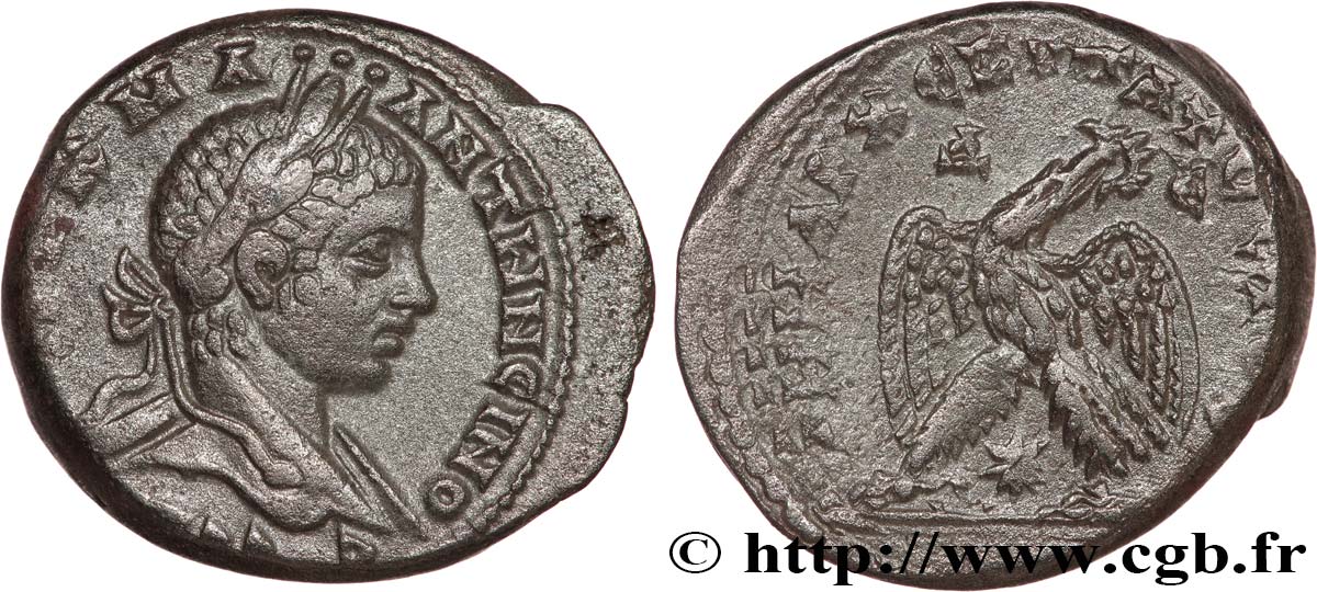 ELAGABALUS Tétradrachme syro-phénicien AU/XF