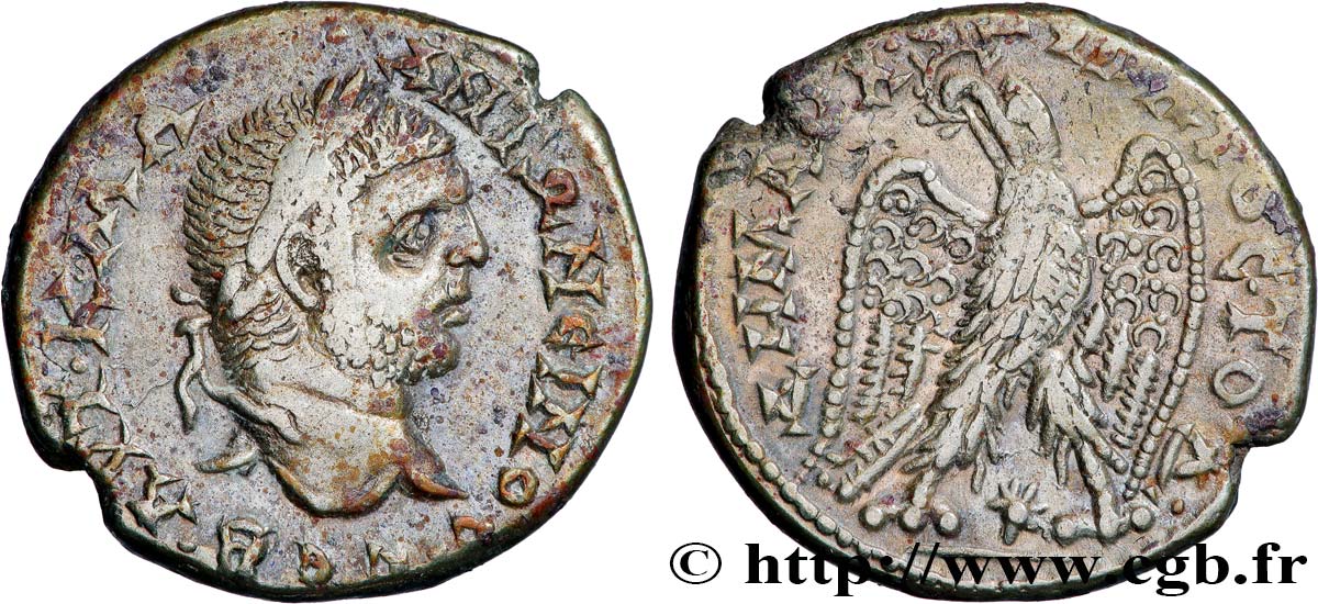 CARACALLA Tétradrachme syro-phénicien SS/fVZ