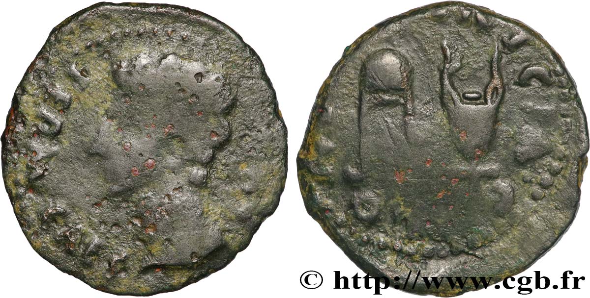 HIPSANIA -BAETICA - COLONIA PATRICIA - AUGUSTUS Semis ou quadrans BC+