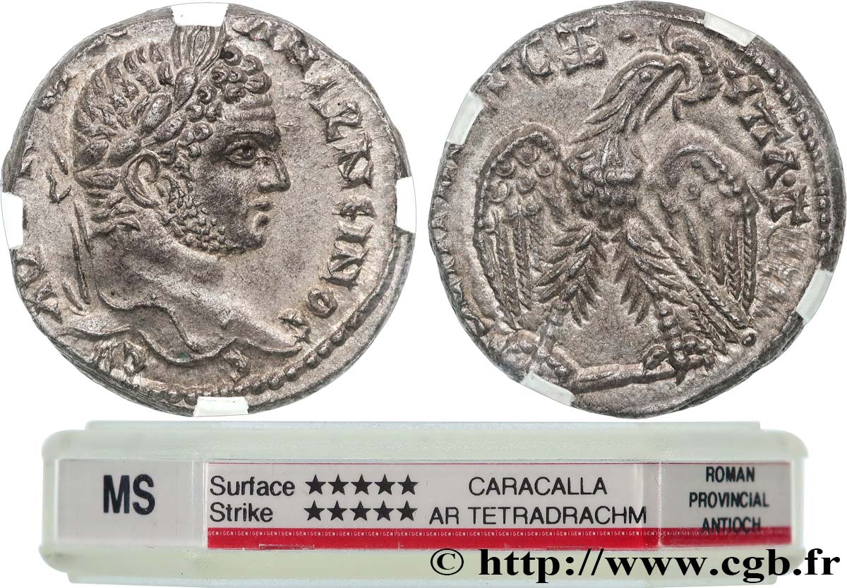 CARACALLA Tétradrachme syro-phénicien fST