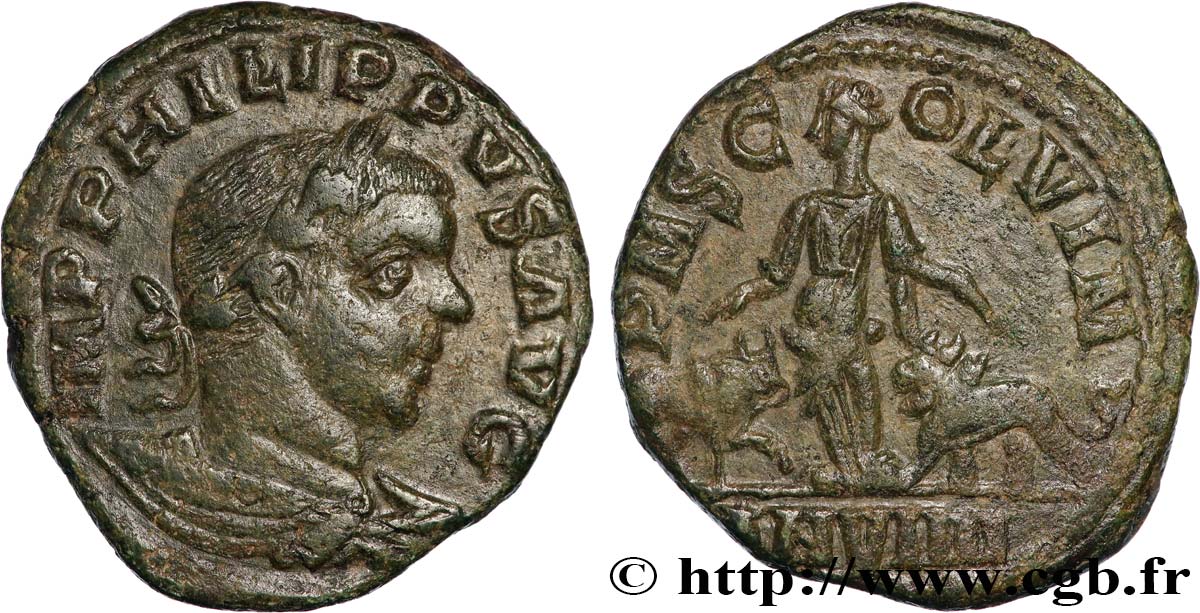 PHILIPPUS II Sesterce XF