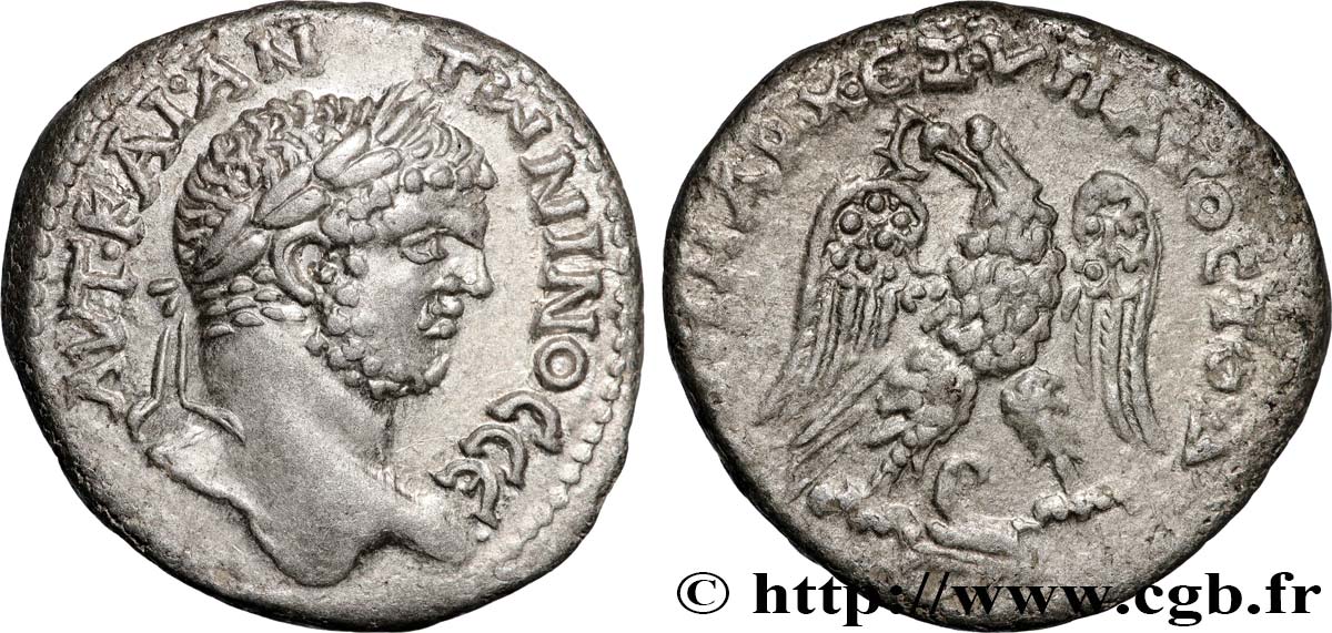 CARACALLA Tétradrachme syro-phénicien MS/q.SPL