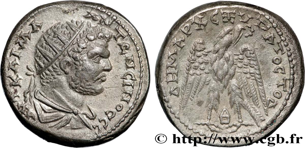 CARACALLA Tétradrachme syro-phénicien AU