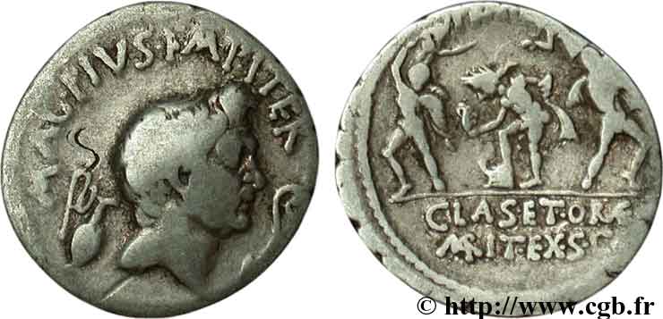 SEXTUS POMPEE Denier TB+