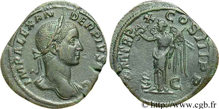 ALEXANDRE SÉVÈRE Sesterce TTB+