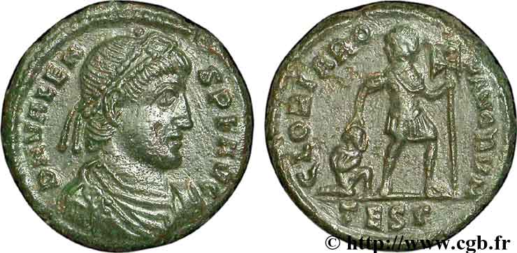 VALENS Nummus, (PB, Æ 3) SUP