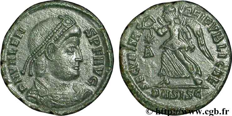 VALENS Nummus, (PB, Æ 3) MS