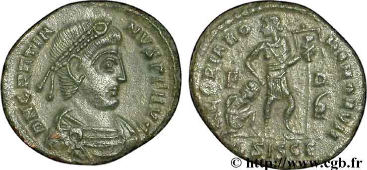 GRATIEN Nummus, (PB, Æ 3) SUP