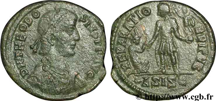 THEODOSIUS I Maiorina pecunia, (MB, Æ 2) fVZ