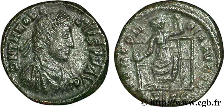 TEODOSIO I Nummus, (PB, Æ 3) q.SPL/BB