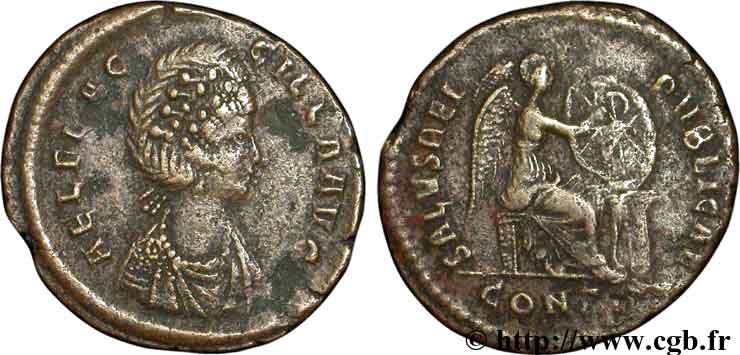 AELIA FLACCILLA Maiorina pecunia, (MB, Æ 2) TTB