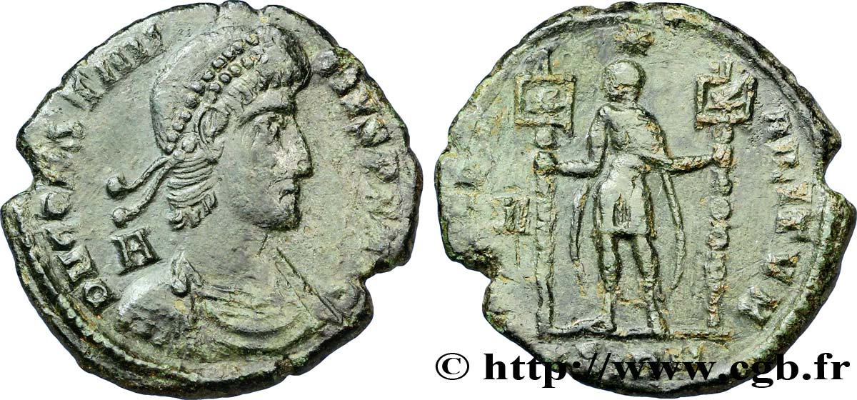 VETRANIO for CONSTANTIUS II Maiorina, (MB, Æ 2) XF