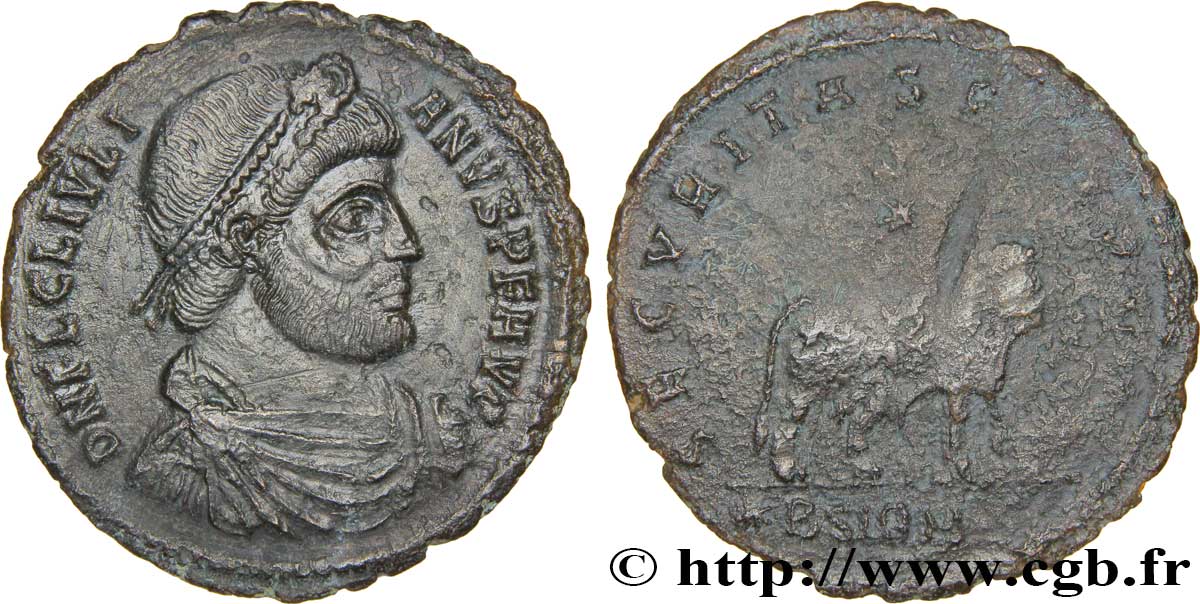 JULIEN II LE PHILOSOPHE Double maiorina, (GB, Æ 1) TTB+/TB