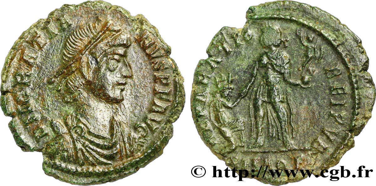 GRATIEN Maiorina pecunia, (MB, Æ 2) TTB+