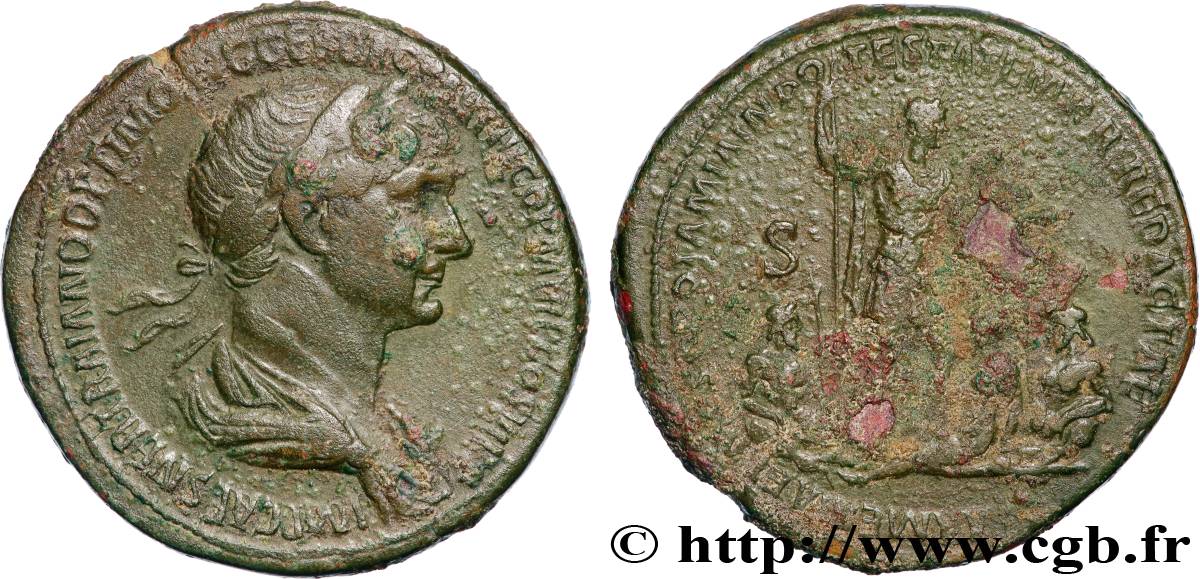 TRAJANUS Sesterce XF/VF