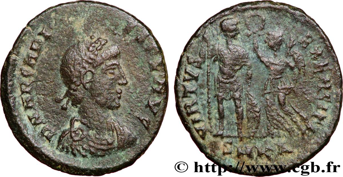 ARCADIUS Nummus, (PB, Æ 3) XF