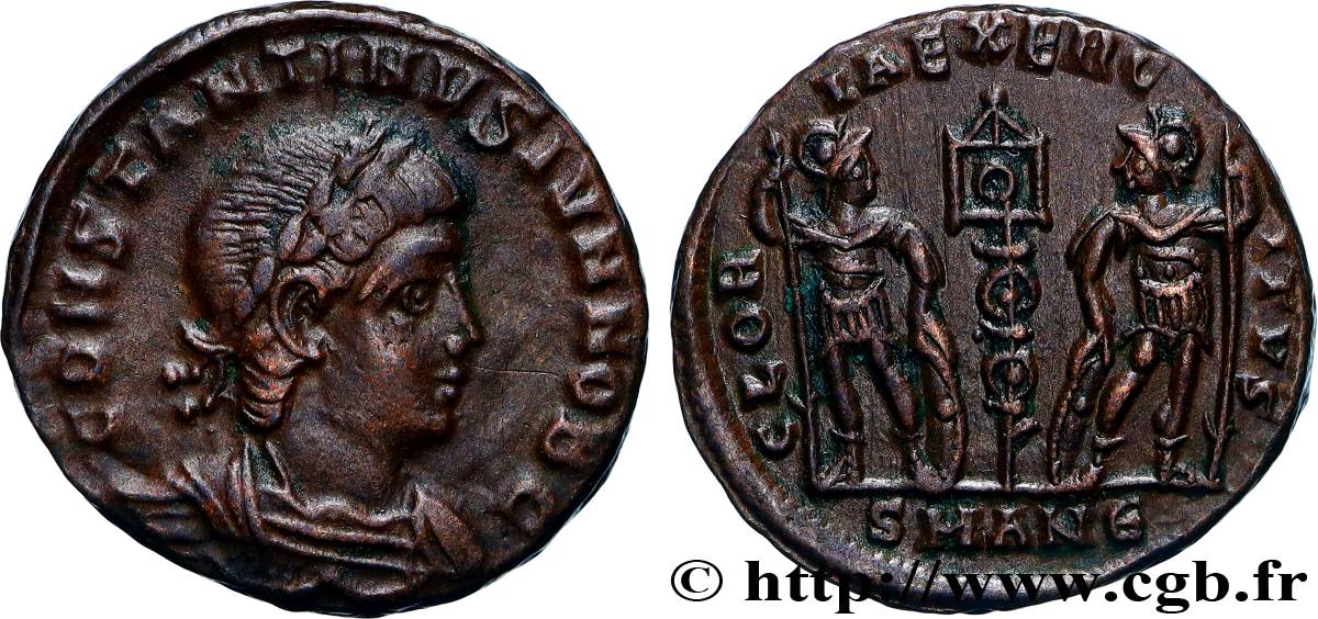 CONSTANTIN II Centenionalis ou nummus TTB+/SUP