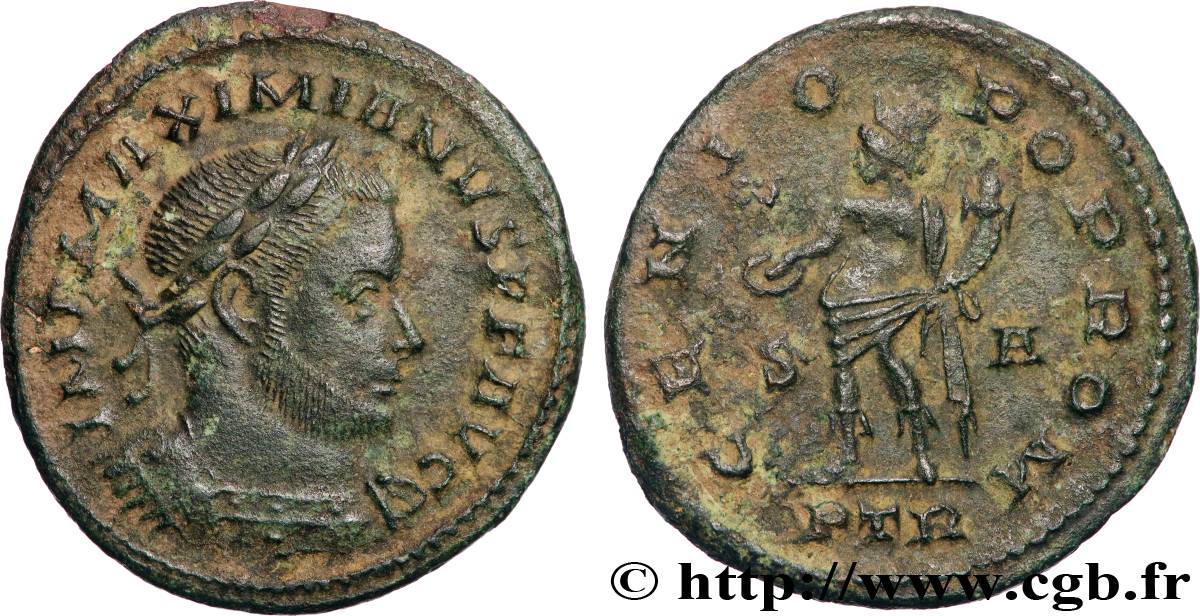 MAXIMIEN HERCULE Follis ou nummus TTB+