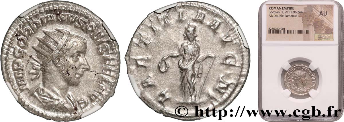 GORDIAN III Antoninien MS/AU