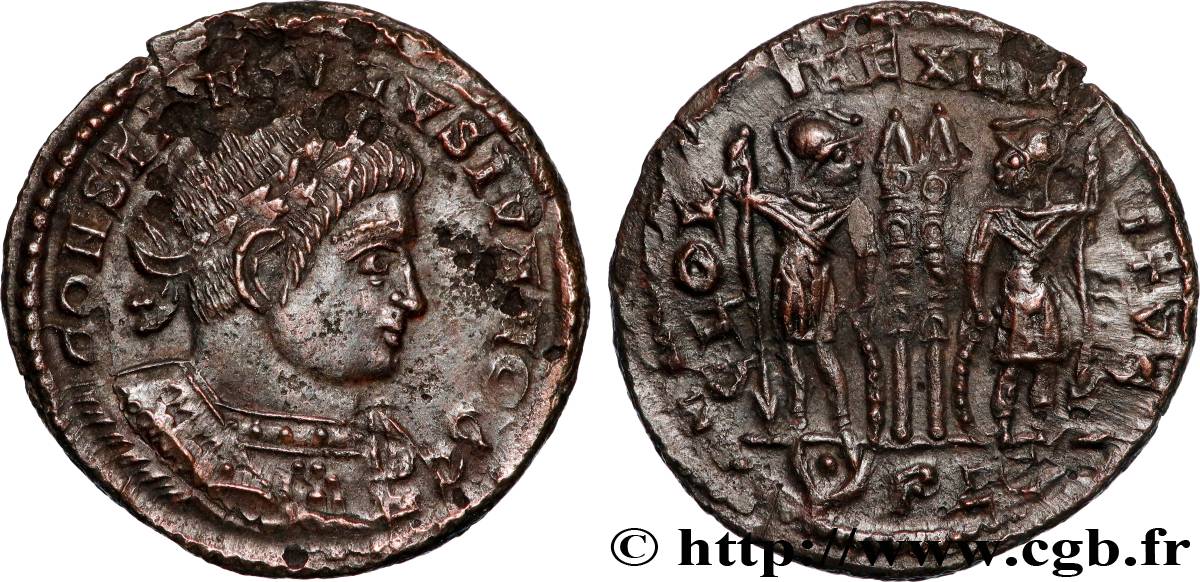 CONSTANTINE II Centenionalis ou nummus AU