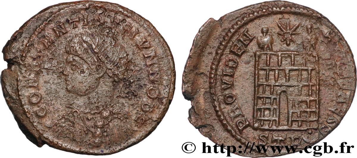 CONSTANTIN II Centenionalis ou nummus TTB+