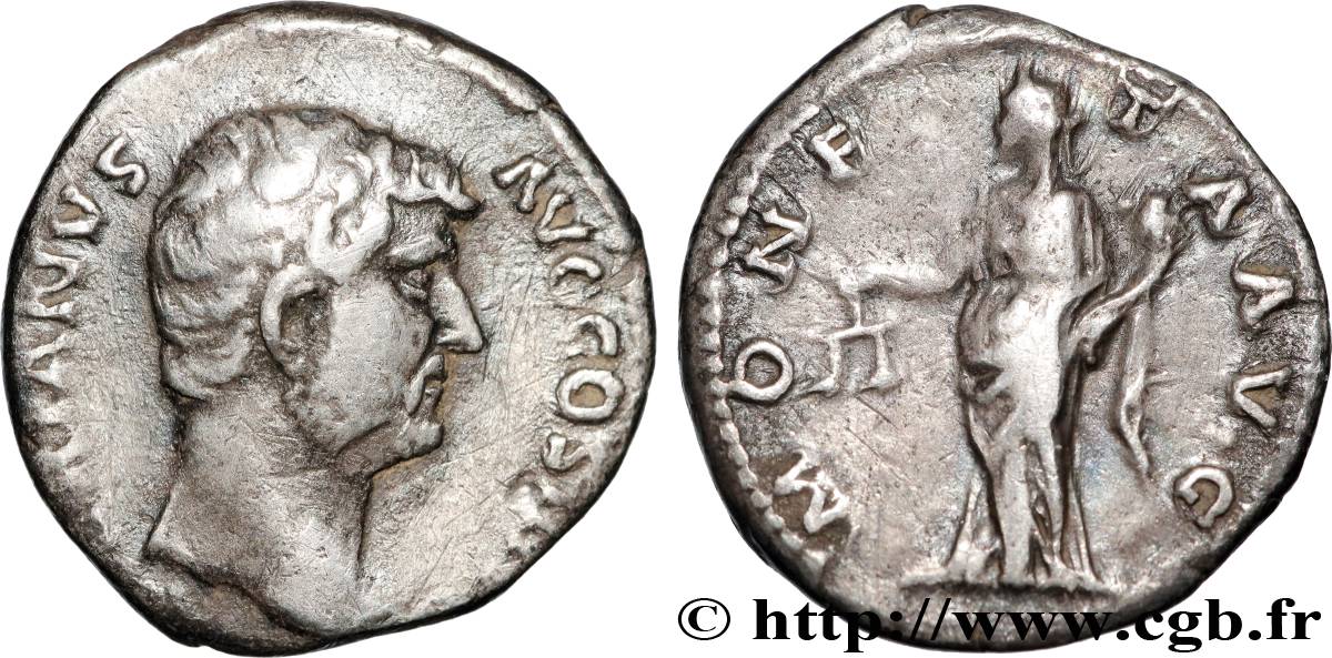 HADRIAN Denier XF