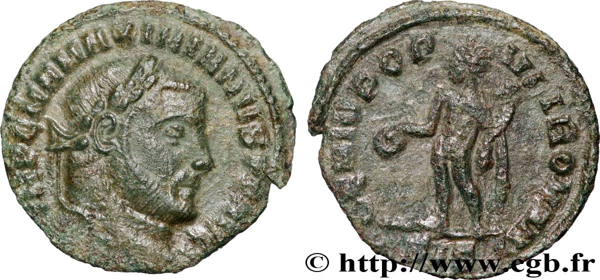 MAXIMIANUS HERCULIUS Quart de follis ou quart de nummus XF