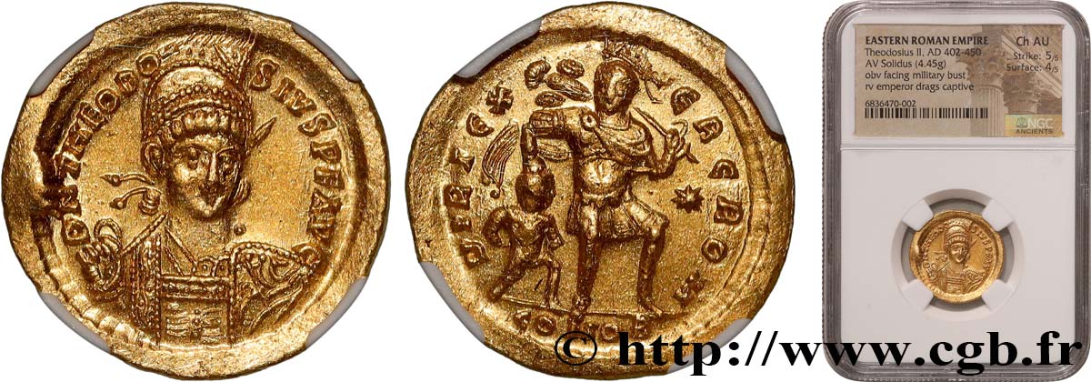 THEODOSIUS II Solidus MS