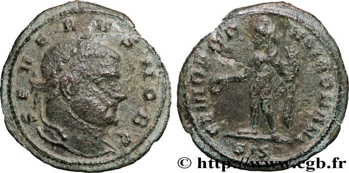 SEVERUS II Quart de follis ou quart de nummus VF