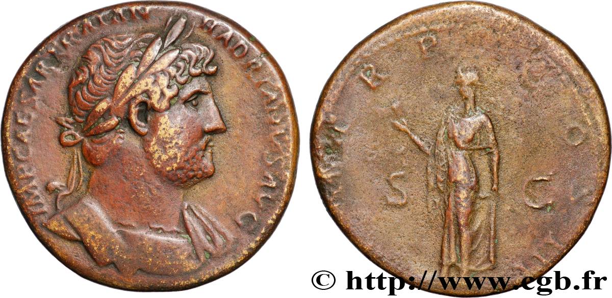 HADRIAN Sesterce  XF/VF