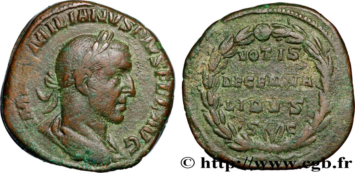 AEMILIANUS Sesterce AU/XF