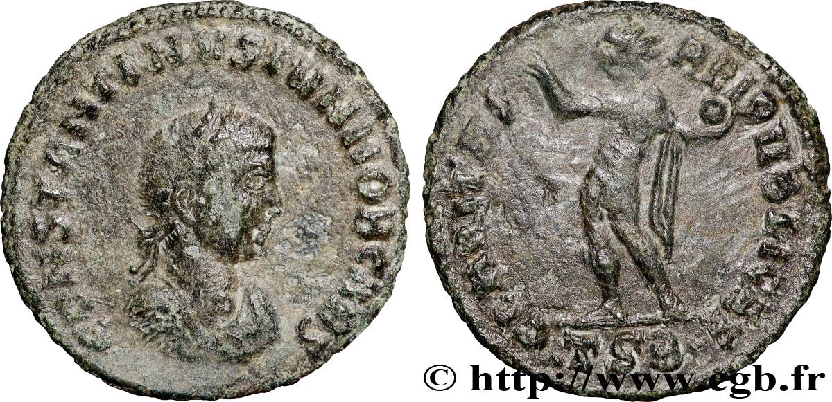 CONSTANTIN II Follis ou nummus TTB