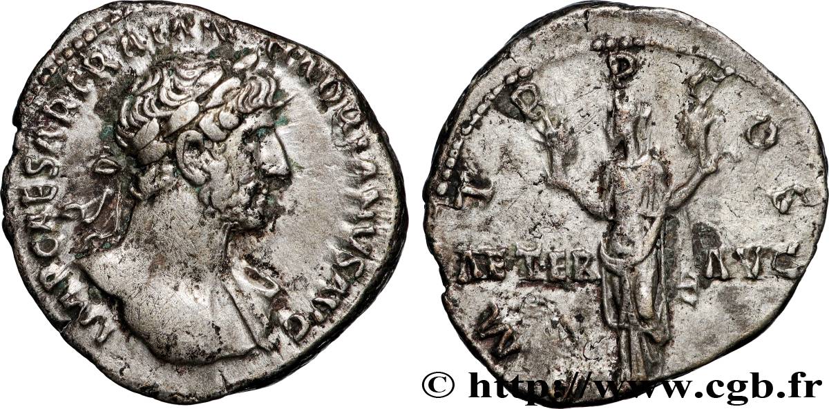 HADRIAN Denier AU/XF