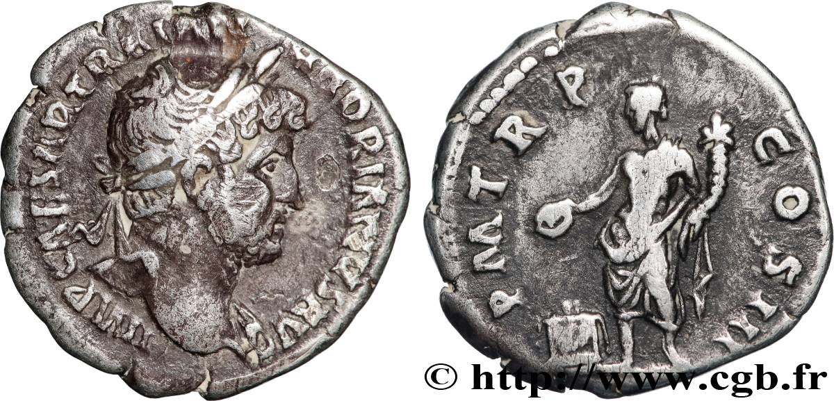 HADRIAN Denier XF